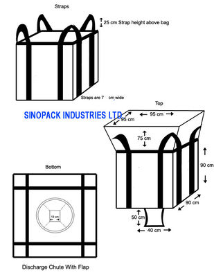 Beli Heavy Duty Circular / Tubular Big Bag FIBC Virgin PP Untuk Penyimpanan / Transportasi online manufacture