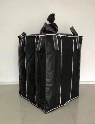 Beli Hitam PP tenun baffle tas / Q tas FIBC tepung bubuk karbon bubuk kimia online manufacture